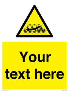 Custom Warning strong river flows